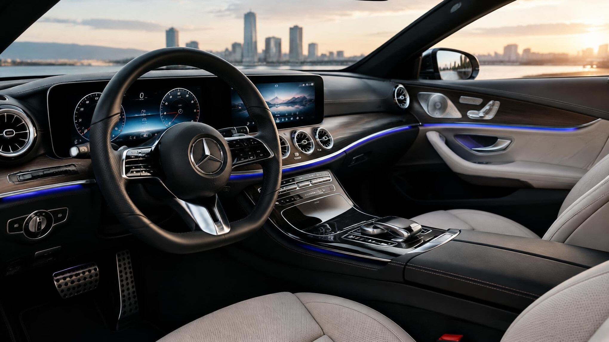 luxury car interior